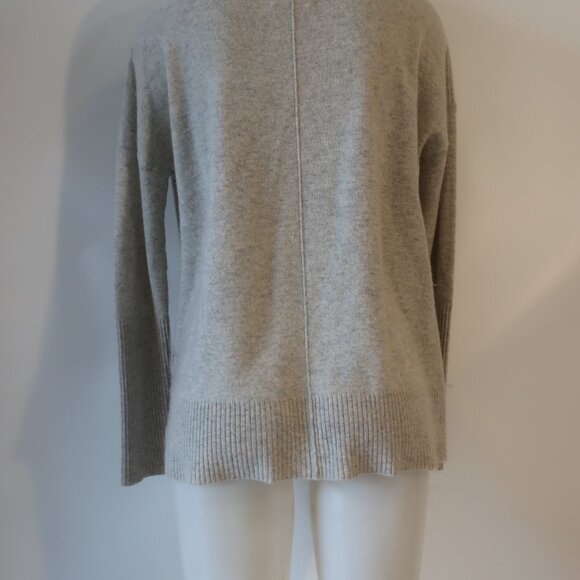 Womens Nili Lotan 100% Cashmere Light Heather Gray Sweater S - Picture 4 of 5
